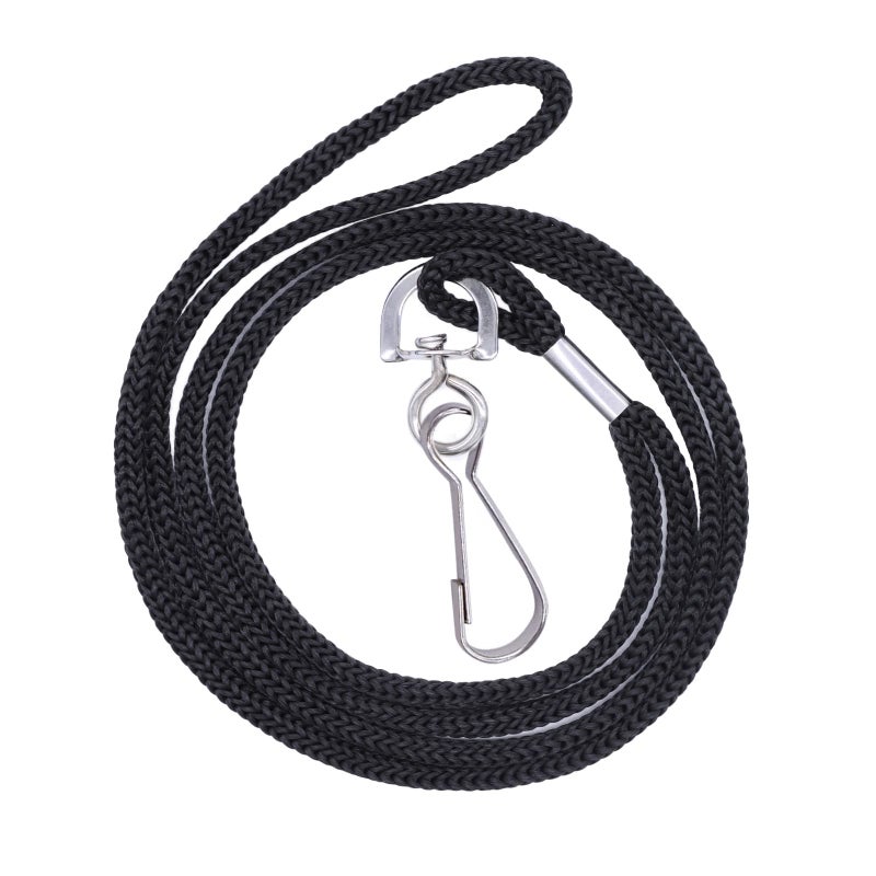 HOSL Black Nylon Lanyards, 100 Pack Bulk Office ID Card Lanyards with Swivel Hook (Modern/Fitted, 19 inches, 1.54lb) - Image 2
